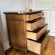 20th century Louis Philippe style wood and marble chest of drawers