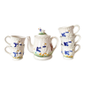 Slurry tea set geese 80s