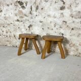 Pair of brutalist bedside tables