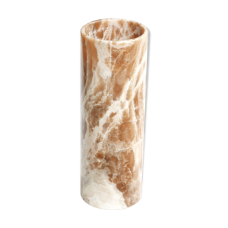 Alabaster cylindrical vase, 70s