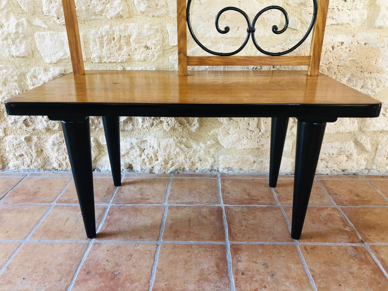 Vintage oak freestanding shelf, Circa 60s
