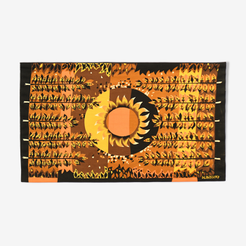 Aubusson tapestry "fleur solaire"