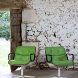 Pair of executive armchairs by Charles Pollock for Knoll