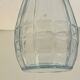 Large French Art Deco Hyacinth Vase in Antique Blue Molded Glass 1930