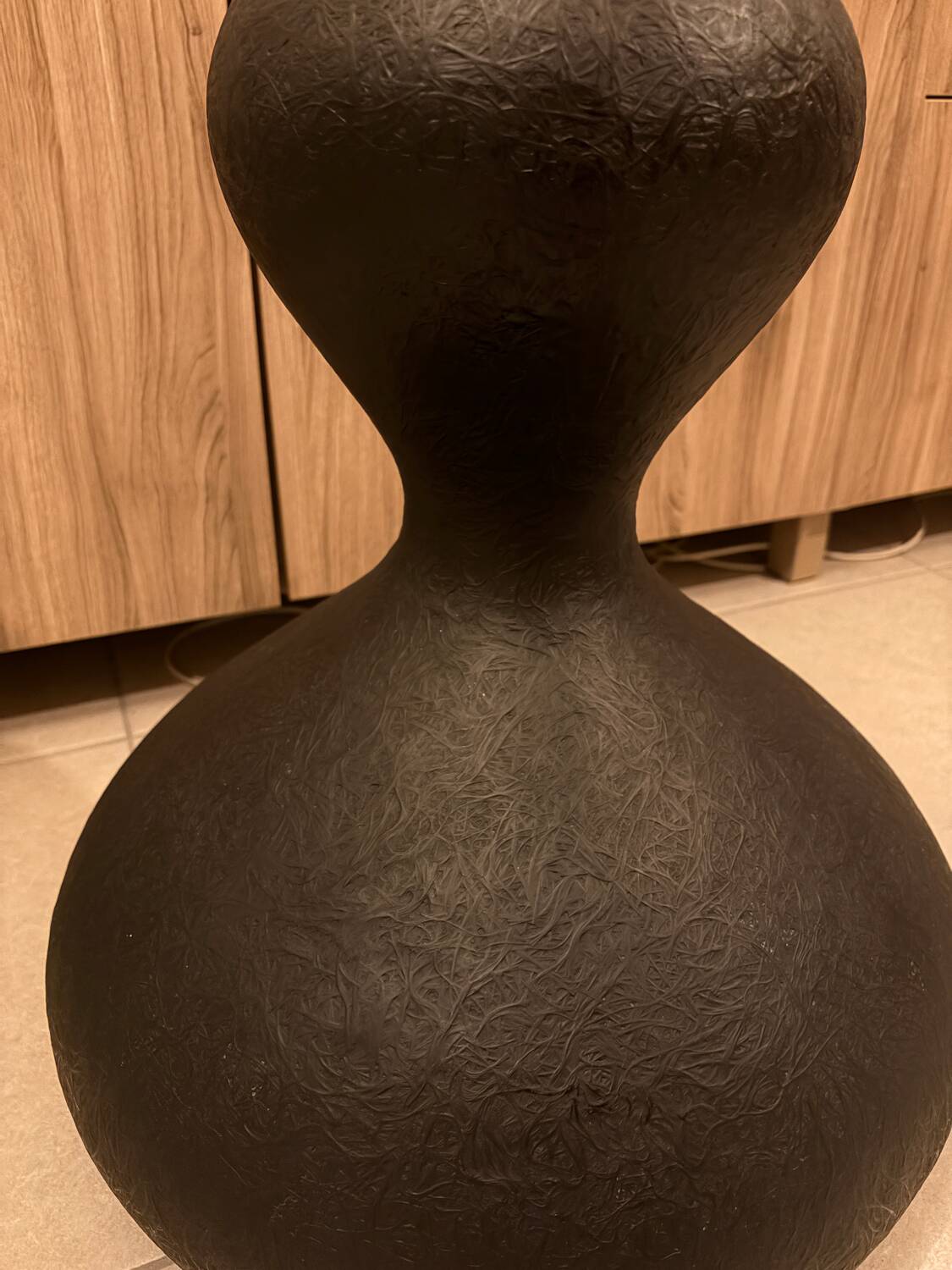 Fibreglass vase, resin