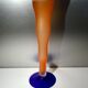 Vase soliflore shaped orange tulip and blue years 70