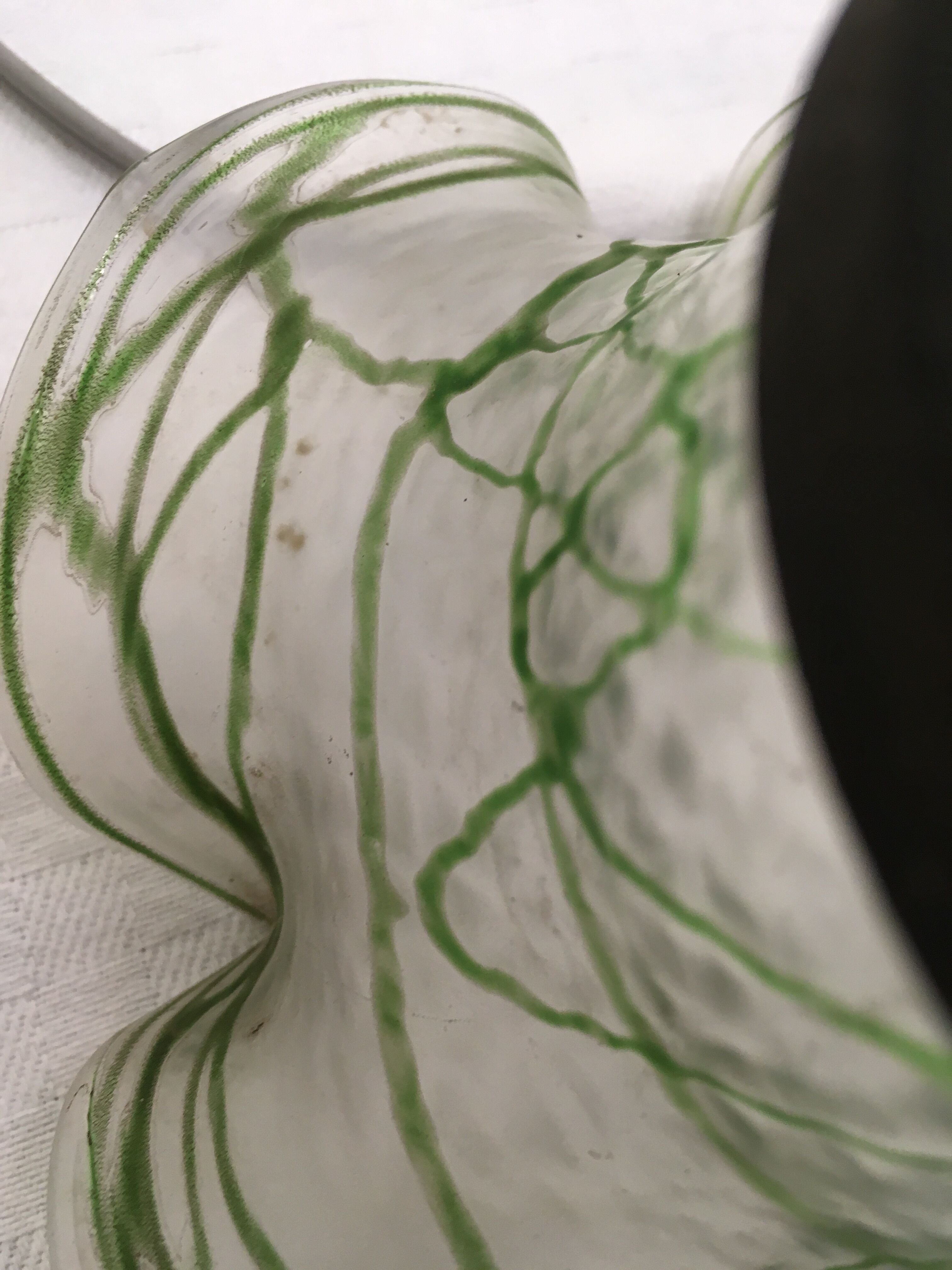 Wall lamp, art deco tulip colored glass