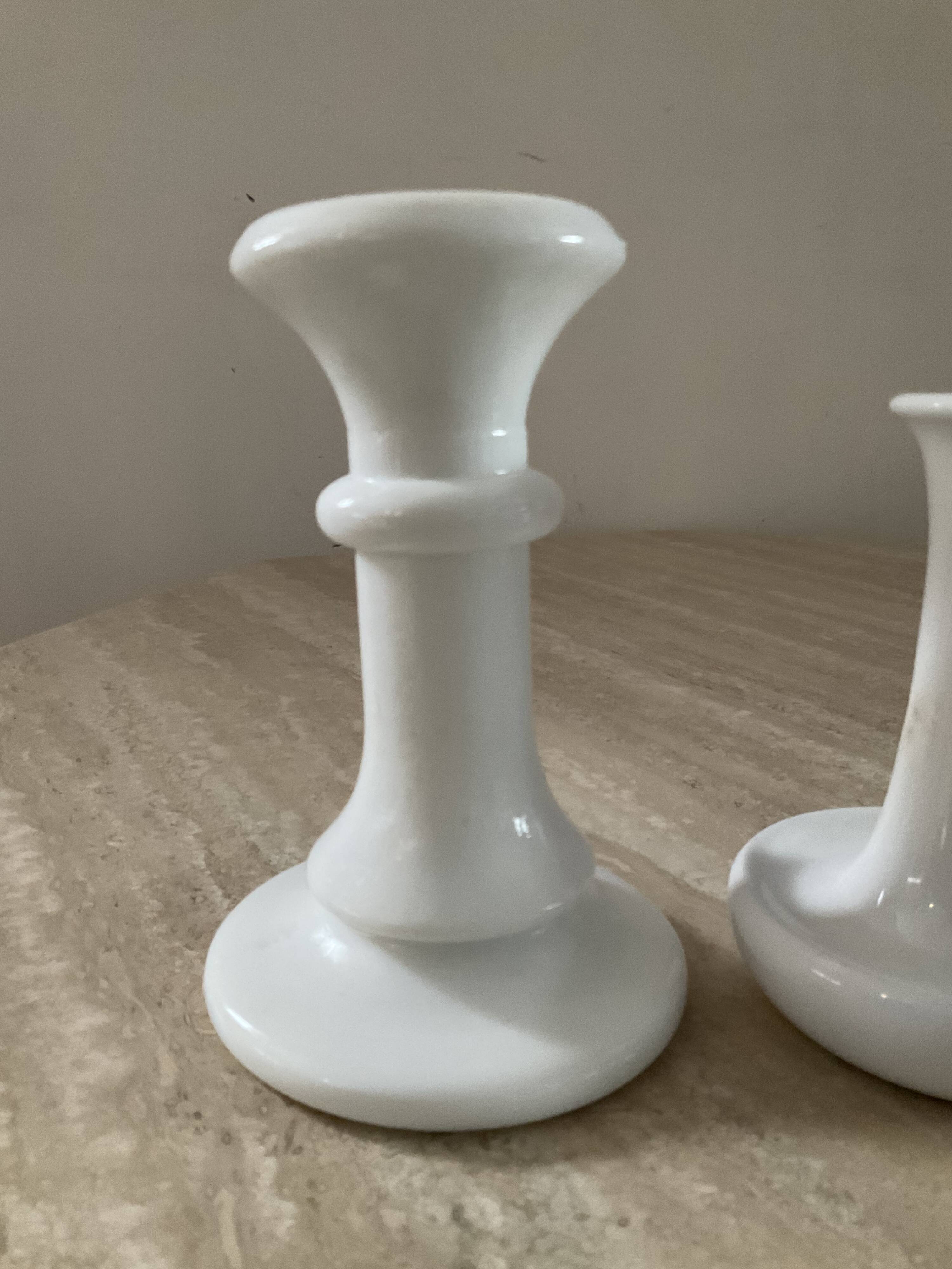 Series of 3 vintage candlesticks from the 60s and 70s