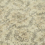 Handwoven vintage anatolian beige rug 186 cm x 290 cm - 38891