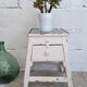 Wooden waxer's stool with drawer