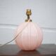 Lampe art déco, lampe à poser, lampe boule opaline rose, lampe de chevet, lampe d'appoint, 40's