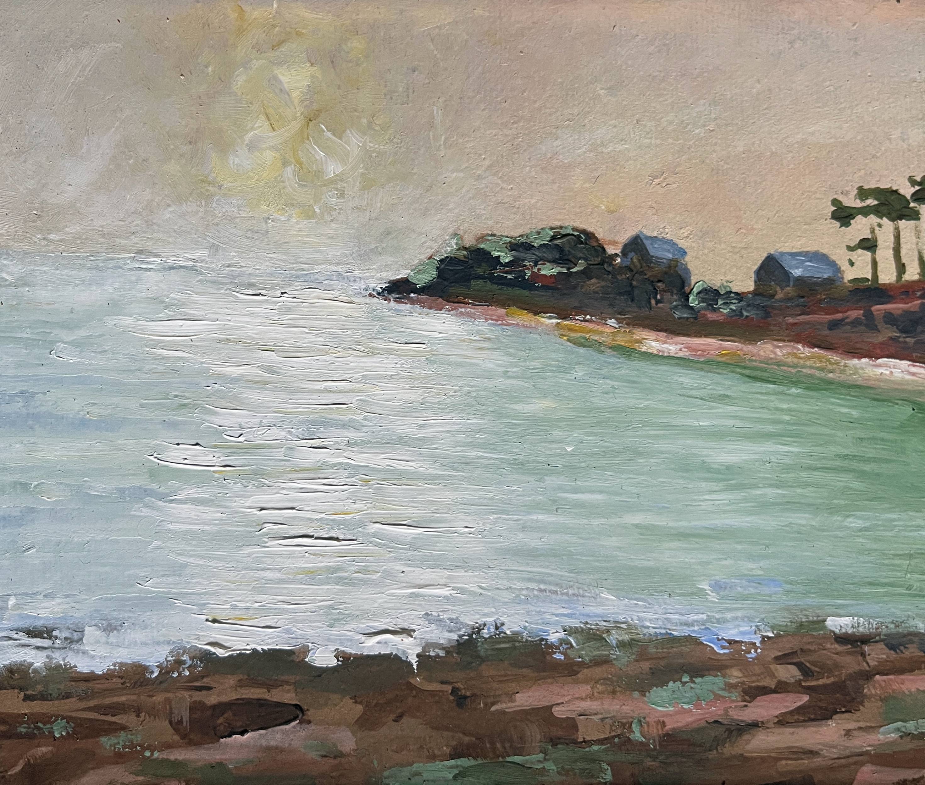 Marine painting "A corner of Brittany" + frame