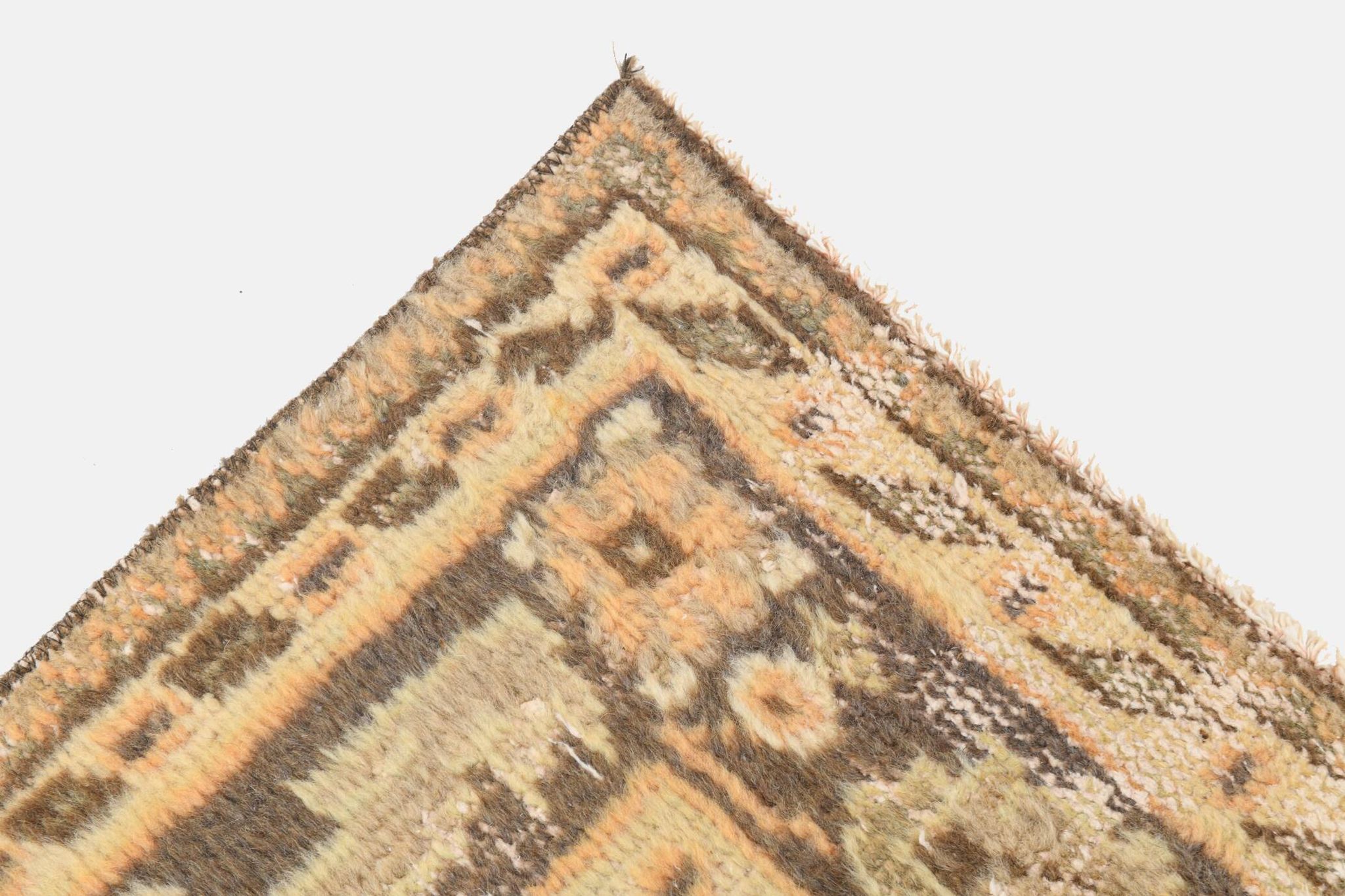 6x9 Peach Yellow Soft Pastel Turkish Vintage Rug, 185x276Cm SK 5250
