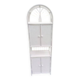 White rattan shelf
