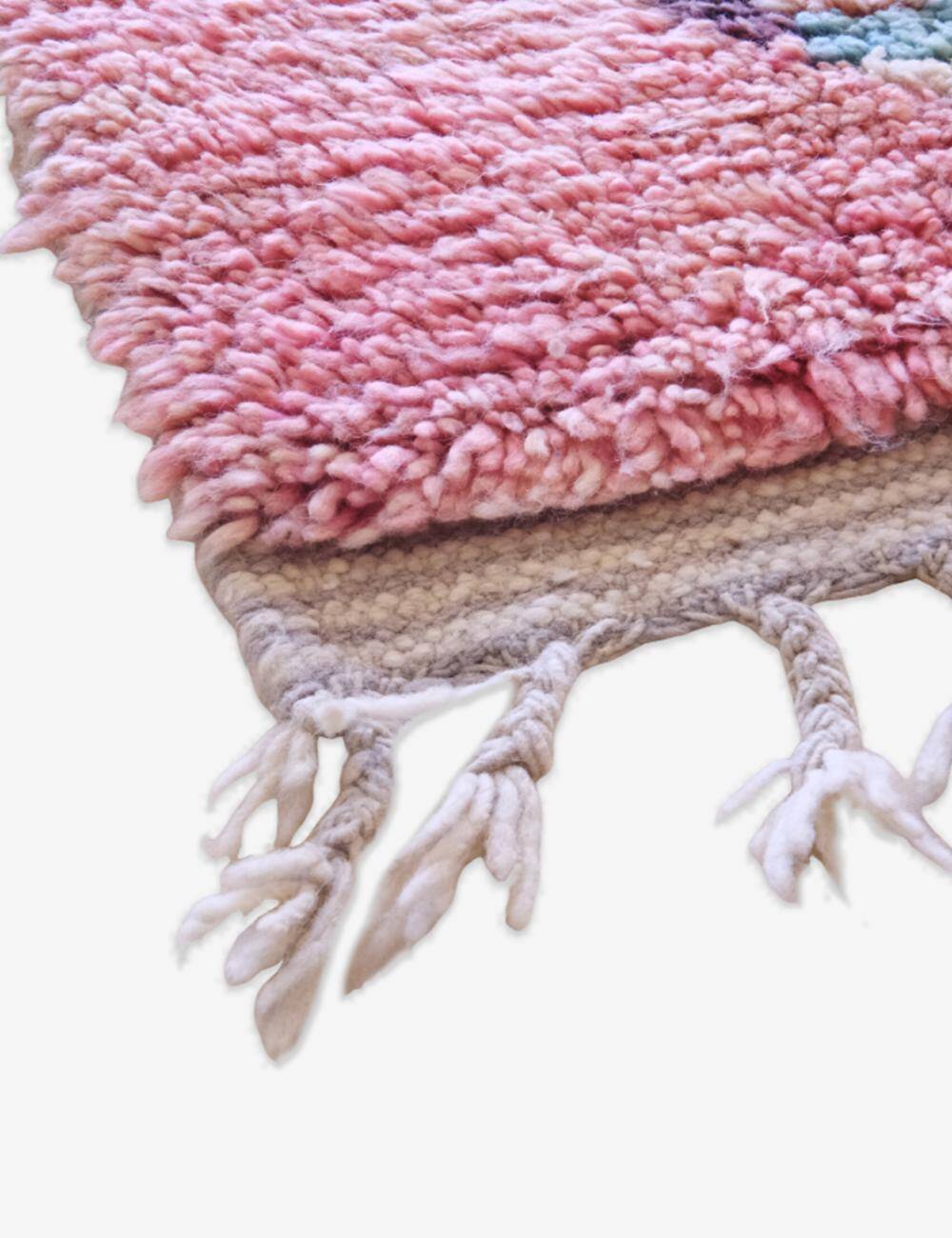 Pink Hallway Runner - 390 x 82 cm