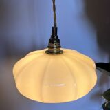 Medium size yellow opaline pendant light