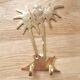 Golden brass palm wall hook