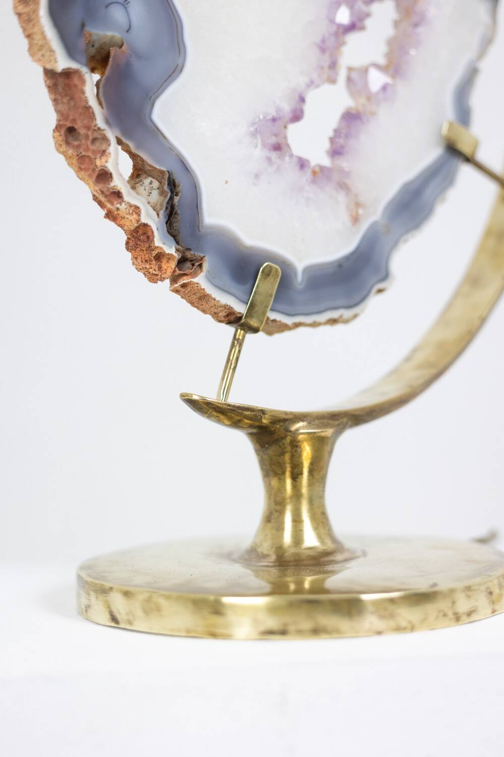 Bronze and amethyst lamp. 1970s.