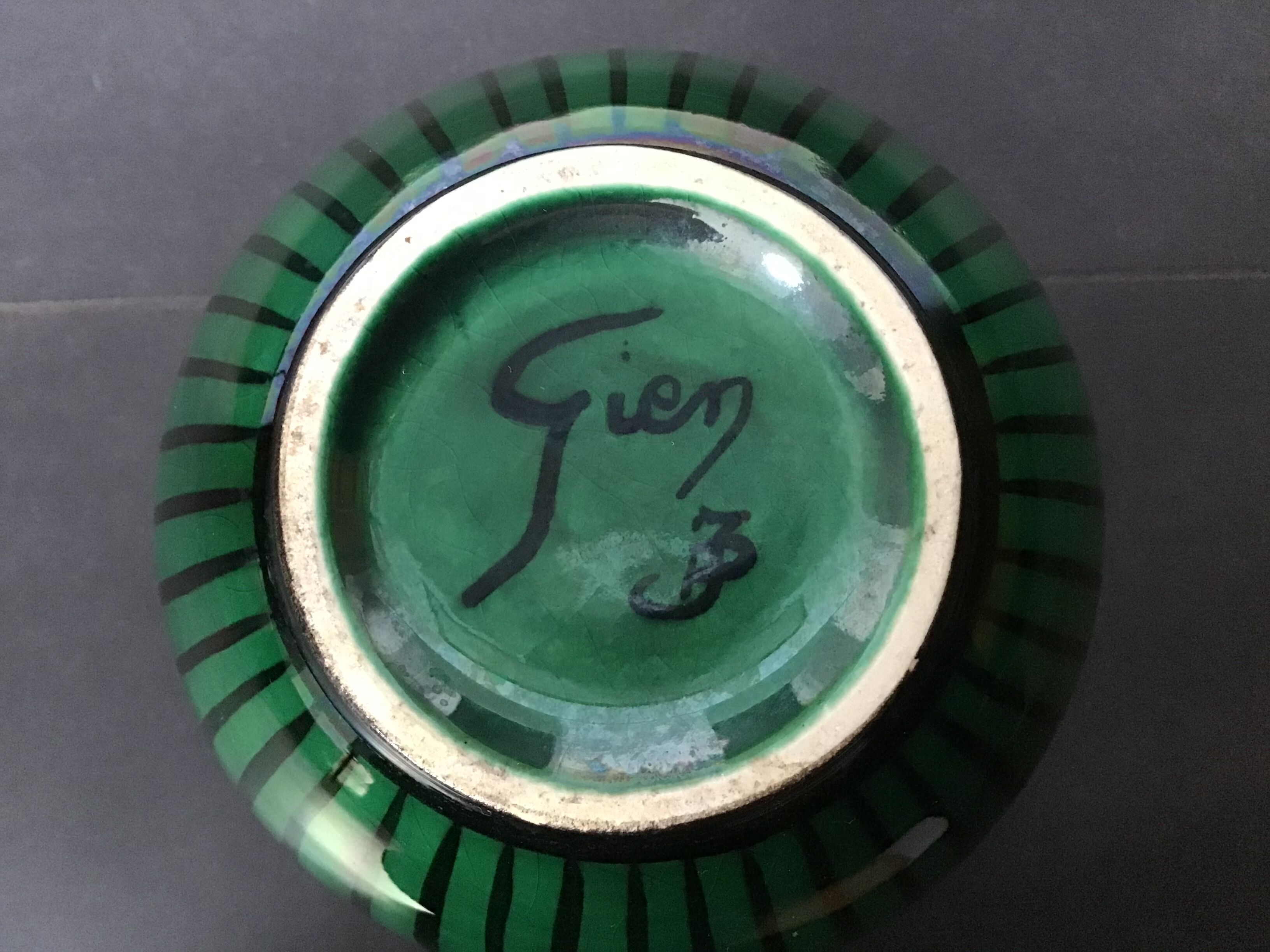 Gien vase circa 50s