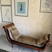 Empire-style wooden daybed / chaise longue
