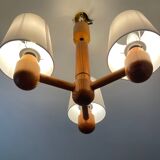 70’s Scandinavian pine wood chandelier