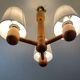70’s Scandinavian pine wood chandelier