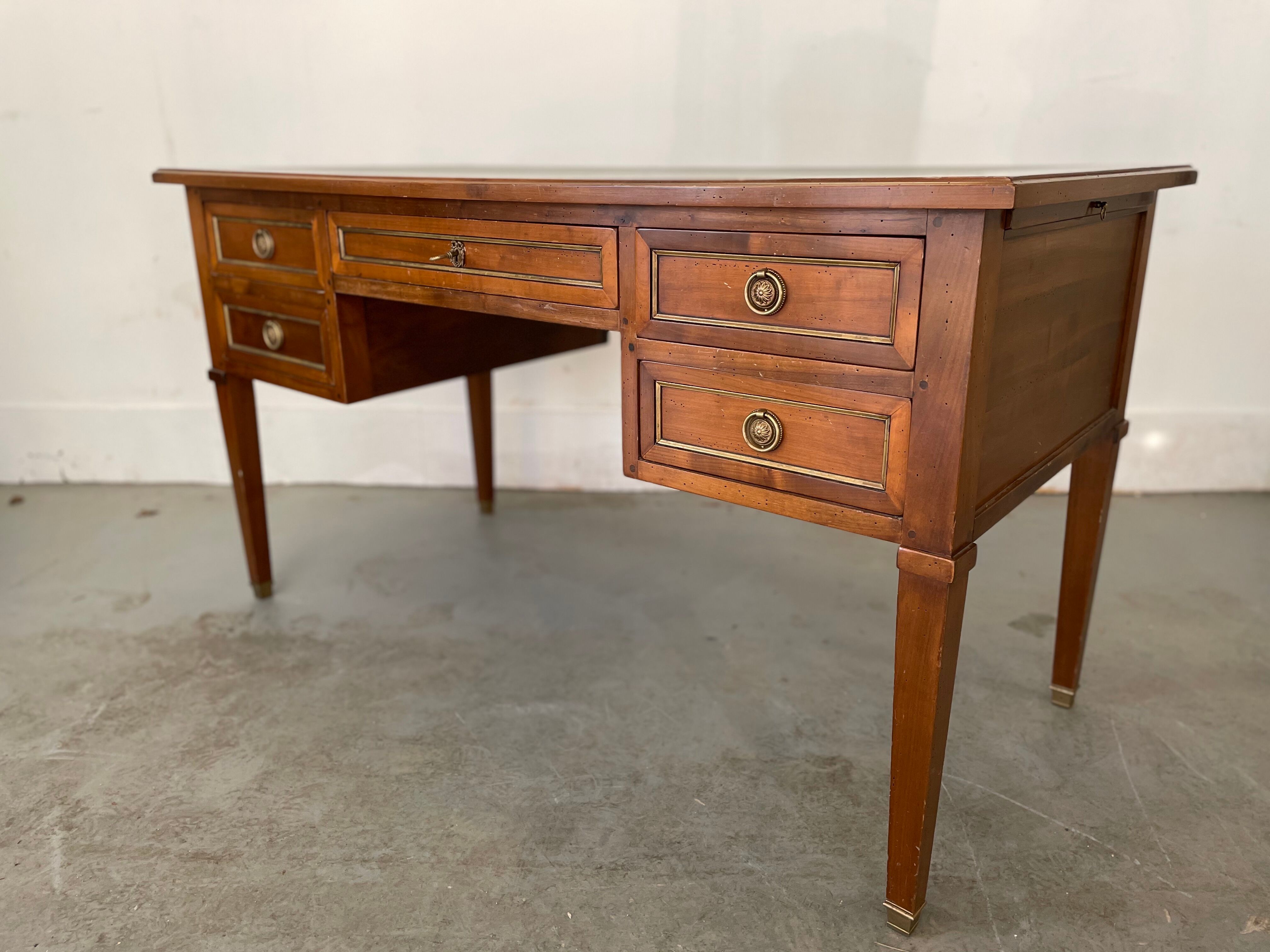 Empire-style flat desk 5 drawers