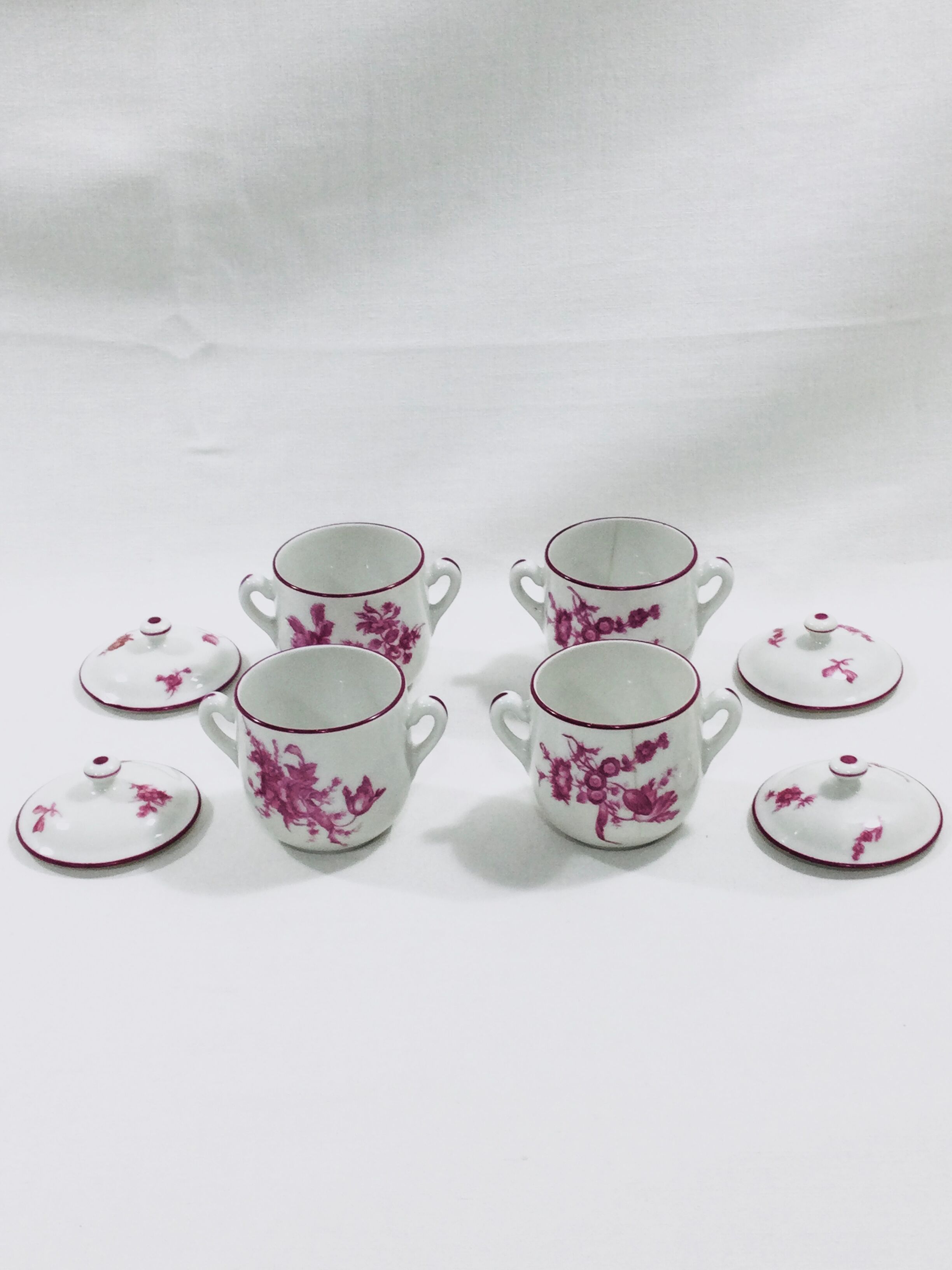 Set de 4 pots à crème en porcelaine de Limoges - Raynaud