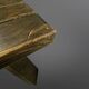 Brutalist slatted solid wood bench, Netherlands 1970s