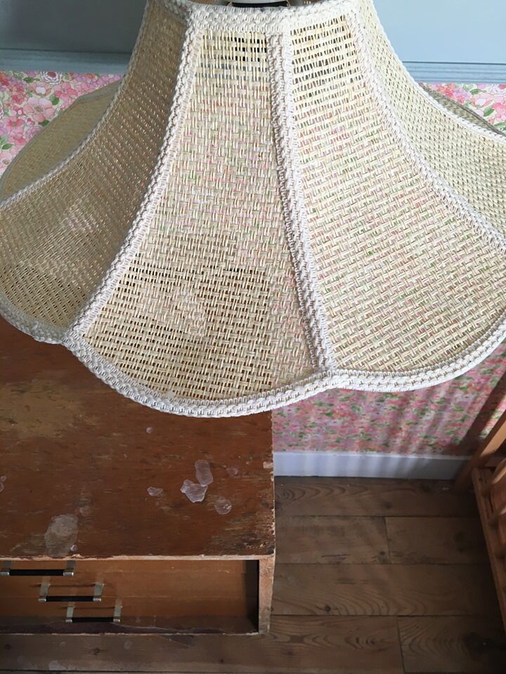 Rattan flower hanging lamp