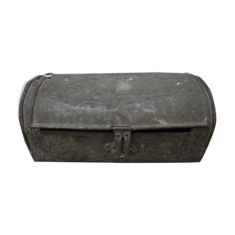 Ancienne caisse outils marmotte plombier zinc détournement jardinière