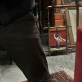 Large antique gilt mirror with scroll and shell decoration, 144 cm