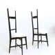 Pair of Black and White Chiavarine Chairs in the Style of Ico Parisi, Italy