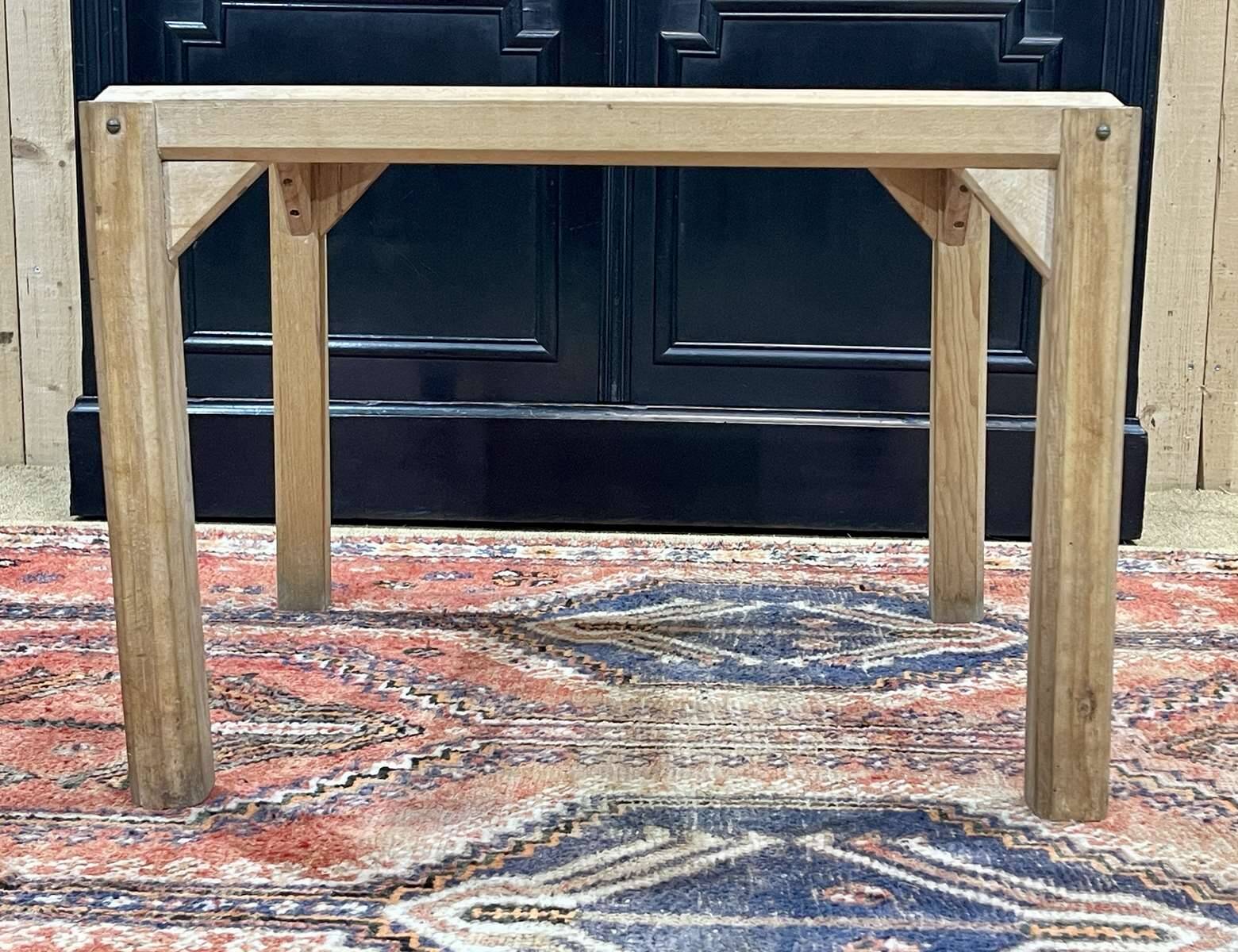 Coffee table in oak with a glass top, dating from the 1950s
