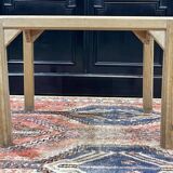 Table basse en chêne et dessus verre, travail des années 1950