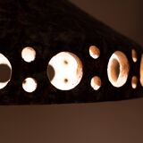 Flower power earth ware chandelier 1960