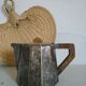 Old silver and wood teapot