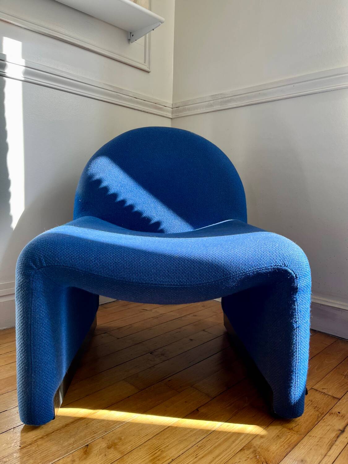 Vintage 70s wool fireside chair