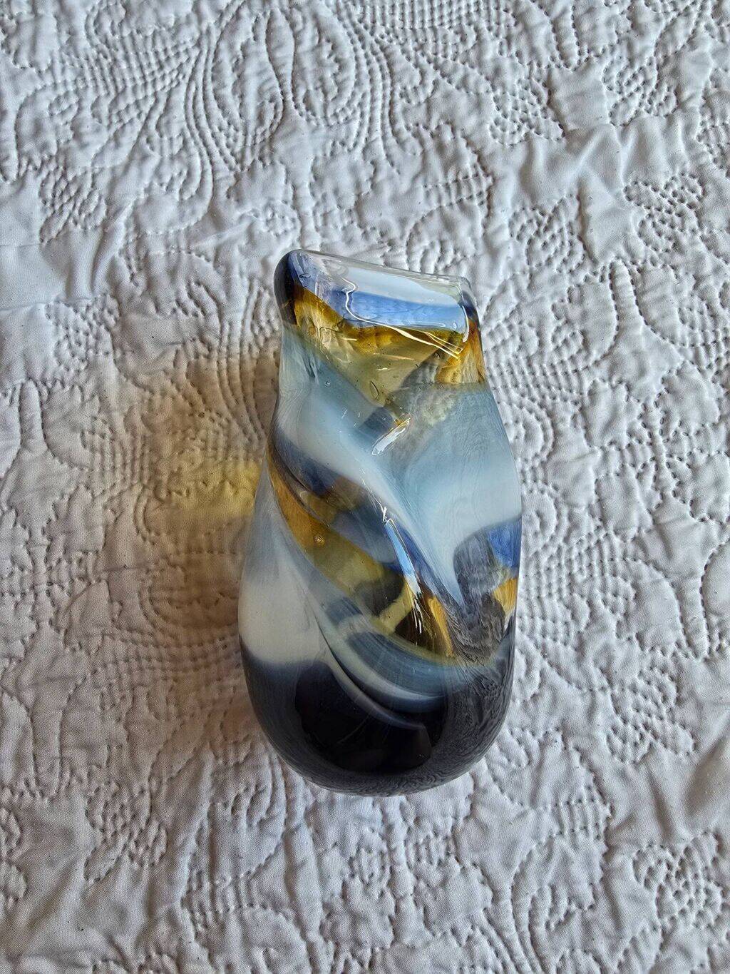 Soliflore vase Mdina Glass Malta signed 2013