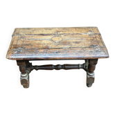 Jacobean stool or High Renaissance in solid oak from the 17th century