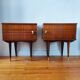 Pair of vintage Scandinavian design bedside tables from the 50s-60s.