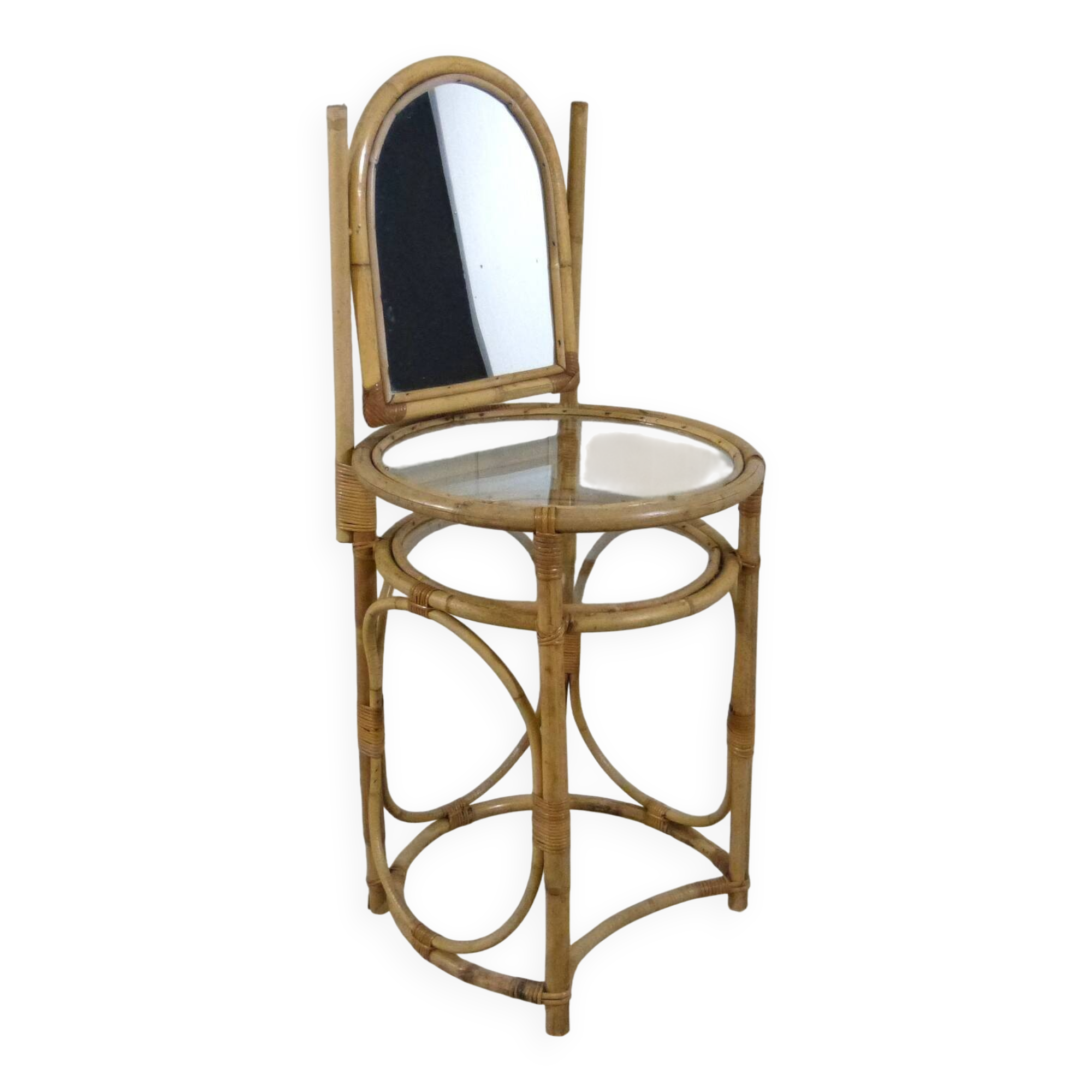 Vintage rattan dressing table 1970's