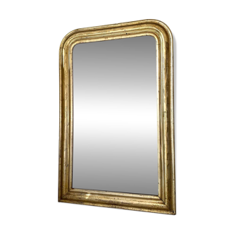 Antique Louis-Philippe silver leaf mirror