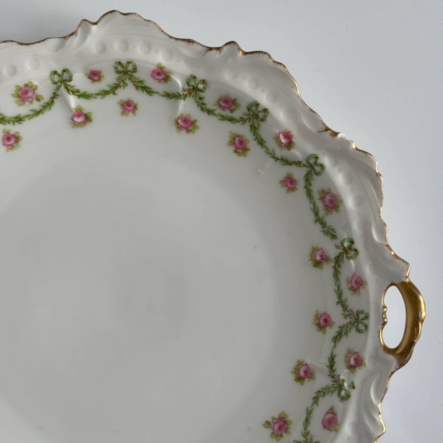 Limoges Cake Plates and Dessert Plates | Ribbons, Bows and Roses