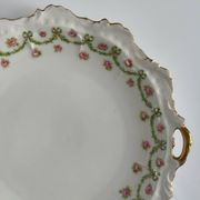 Plat à Gâteau et Assiettes à dessert Limoges | Rubans, Nœuds et Roses