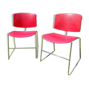 2 chaises Max Stacker - rouge