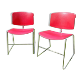 2 Chaises Max Stacker rouge