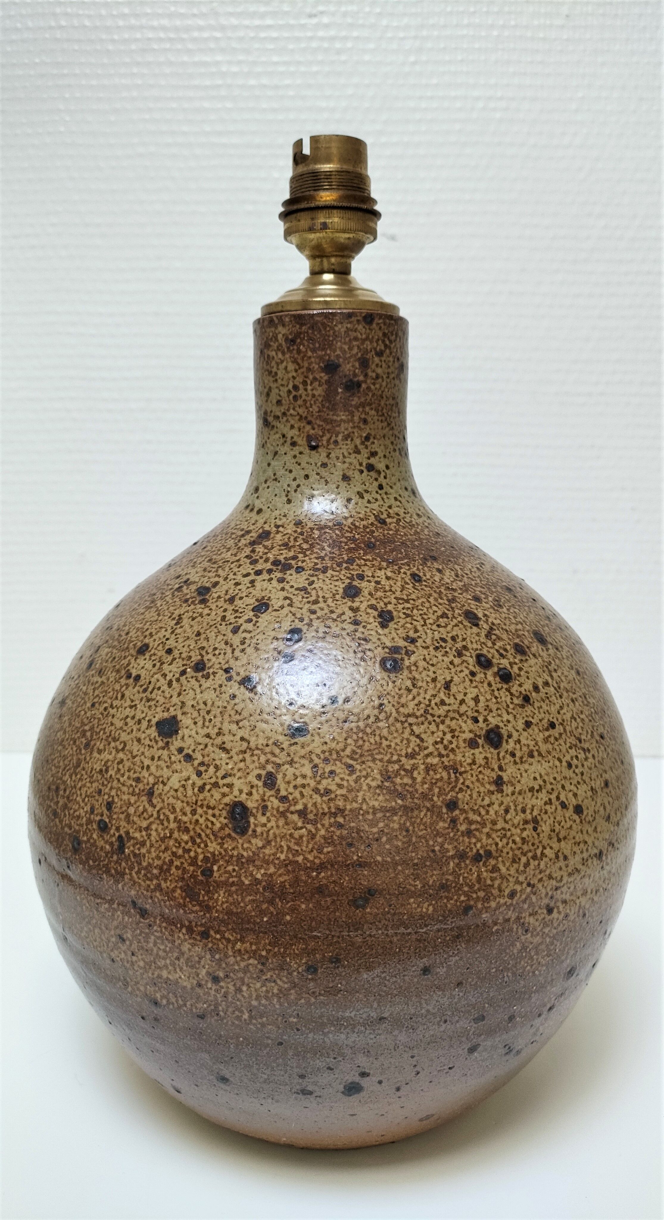 Lamp foot sandstone pyrity vintage height 31 cm