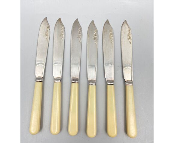 Metal service epns sheffield england 6 knives 6 forks xxeme | Selency