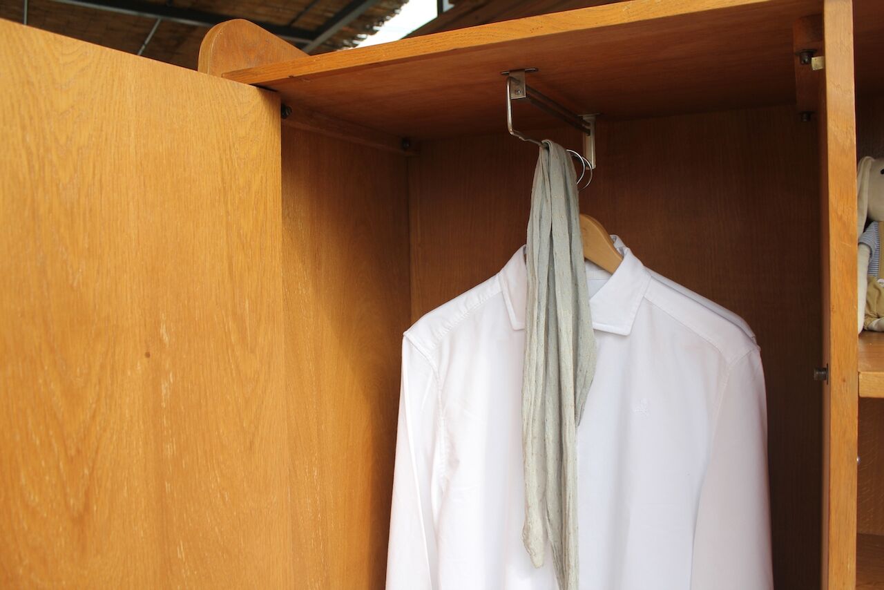 Vintage wardrobe compass feet